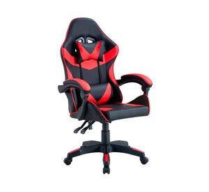 Silla gamer ajustable Tokio negro/rojo