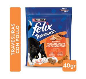 Snack para gato Bocaditos travesuras con pollo 40g