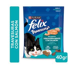 Snack para gato Bocaditos travesuras con salmón 40g