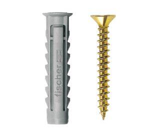 Tarugo + tornillo SX nylon- acero 6 mm 4 un.