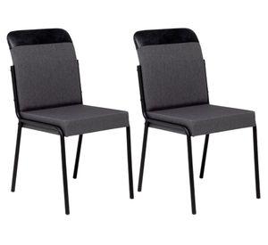 Silla de comedor tela Rio negro gris 2 un.