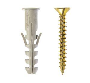 Tarugo + tornillo SA nylon- acero 8 mm 200 un.