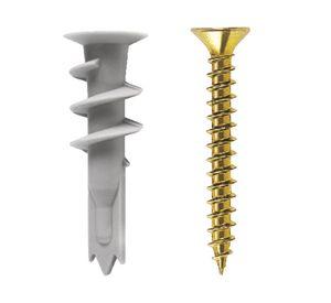 Tarugo + tornillo GKA nylon- acero 4 mm 5 un.
