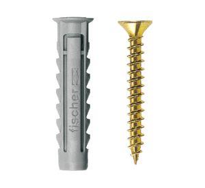 Tarugo + tornillo SX nylon- acero 6 mm 100 un.