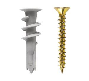 Tarugo + tornillo GKA nylon- acero 4 mm 25 un.