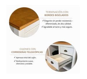 Escritorio 2 cajones Posadas Blanco/Canela 76.5x110x45.5 cm