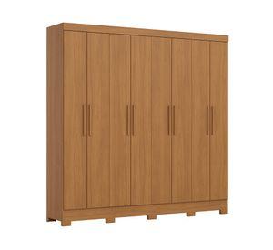 Clóset 8 puertas 4 cajones Sienna canela 215x216x46.5 cm