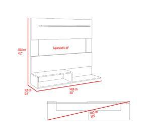Panel TV 55" Beijing bardolino/blanco