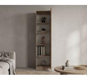 Estante Home E5 macadamia/blanco 180.6x45x31.4x31.4 cm
