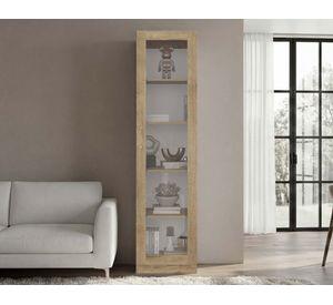 Vitrina Home E6 macadamia/blanco 180.6x45x31.3x31.3 cm