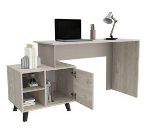 Escritorio Leira ceniza/taupe 75.6x151.5x50x50 cm