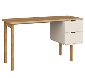 Escritorio 2 cajones Aura 28106 off white 76x136x50x50 cm