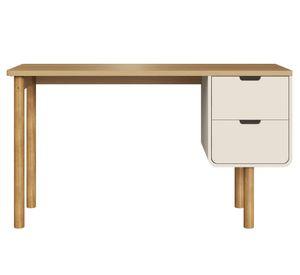 Escritorio 2 cajones Aura 28106 off white 76x136x50x50 cm