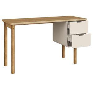 Escritorio 2 cajones Aura 28106 off white 76x136x50x50 cm