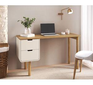 Escritorio 2 cajones Aura 28106 off white 76x136x50x50 cm