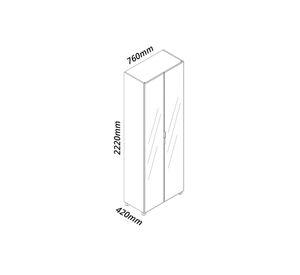 Vitrina Prisma off white 222x76x42x42 cm