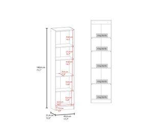 Estante Home E5 cartagena/wengue 180.6x45x31.4x31.4 cm