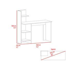 Escritorio Vilna fresno/wengue 120.6x120x45x45 cm