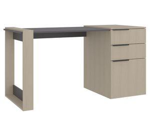 Escritorio 2 cajones Office cartagena/plomo 75.7x142x64.5x64.5 cm