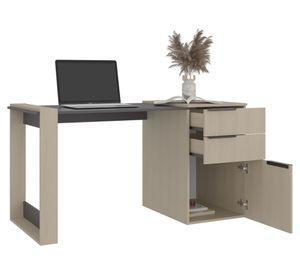 Escritorio 2 cajones Office cartagena/plomo 75.7x142x64.5x64.5 cm
