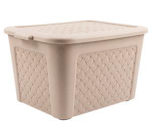 Caja organizadora Ratán crudo polipropileno 50 lt