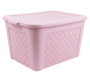Caja organizadora Ratán rosa polipropileno 50 lt