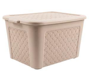 Caja organizadora Ratán crudo polipropileno 24 lt