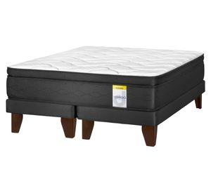 Camas Europeas 2 Plazas Hibrido Premium Base Dividida