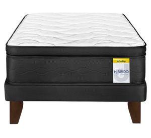 Cama europea 1 plaza box Hibrido Premium