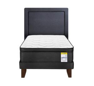 Cama europea 1.5 plazas Hibrido Premium  + respaldo Drimkip