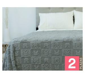 Frazada chiporro Jacquard 2 plazas gris
