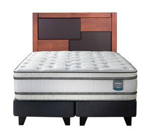 Cama europea Majesty 2 plazas box base dividida + respaldo Colonia