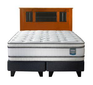 Cama europea Majesty 2 plazas box base dividida + respaldo Lorraine