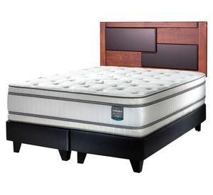 Cama europea Majesty 2 plazas box base dividida + respaldo Colonia