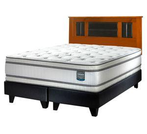 Cama europea Majesty 2 plazas box base dividida + respaldo Lorraine