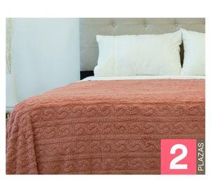 Frazada chiporro Jacquard 2 plazas coral