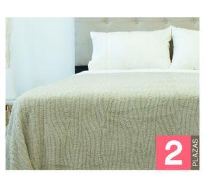 Frazada chiporro Jacquard 2 plazas beige