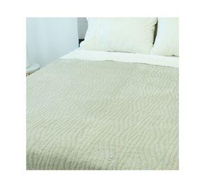 Frazada chiporro Jacquard 2 plazas beige