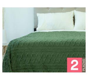 Frazada chiporro Jacquard 2 plazas verde