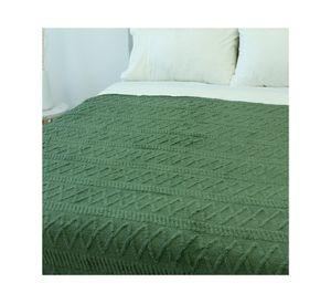 Frazada chiporro Jacquard 2 plazas verde