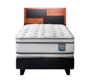 Cama europea Majesty 1.5 plazas box + respaldo Colonia