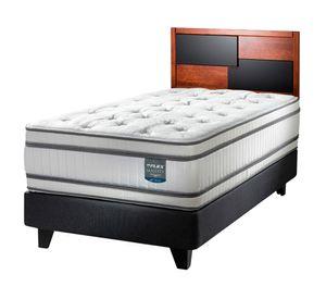 Cama europea Majesty 1.5 plazas box + respaldo Colonia