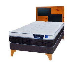 Cama europea Nexus 1.5 plazas box + respaldo Colonia