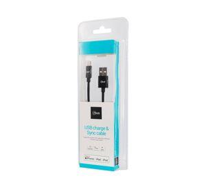 Cable USB a lightning certificado black 1m