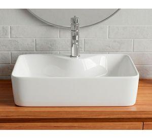 Lavamanos sobreponer rectangular 30x40 cm blanco