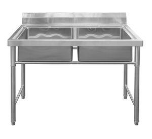 Lavafondo acero inoxidable Doble 120x60x90 cm