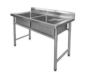 Lavafondo acero inoxidable Doble 120x60x90 cm