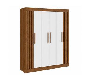 Clóset 6 puertas 2 cajones Florencia café blanco 200x180x47 cm