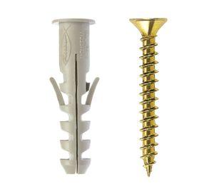 Tarugo + tornillo SA nylon- acero 6 mm 4 un.