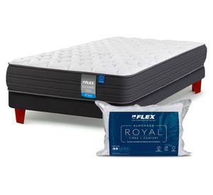 Cama europea Europedic Dual 1.5 plazas box + 1 almohada Royal